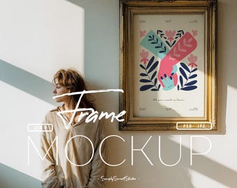 Mockup di poster con persona, Mockup di poster di grandi dimensioni, Mockup di cornice per foto, Mockup di cornice per foto, Mockup di arte murale con persona, Mockup di poster accattivante