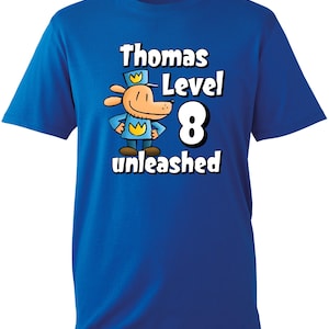 Personalised The Dog Dad T-shirt, Birthday T-Shirt, Dogman Birthday Shirt, Kids Birthday Shirt, World Book Day TShirt Unisex Kids Adults Top