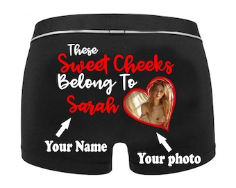 Personalized Boxers, Custom Face Name Underwear, Face Boxer Briefs, Funny Underwear With Face,Gift for Husband,Boyfriend,Groom Birthday Gift