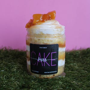 PEACH COBBLER Cake Jars