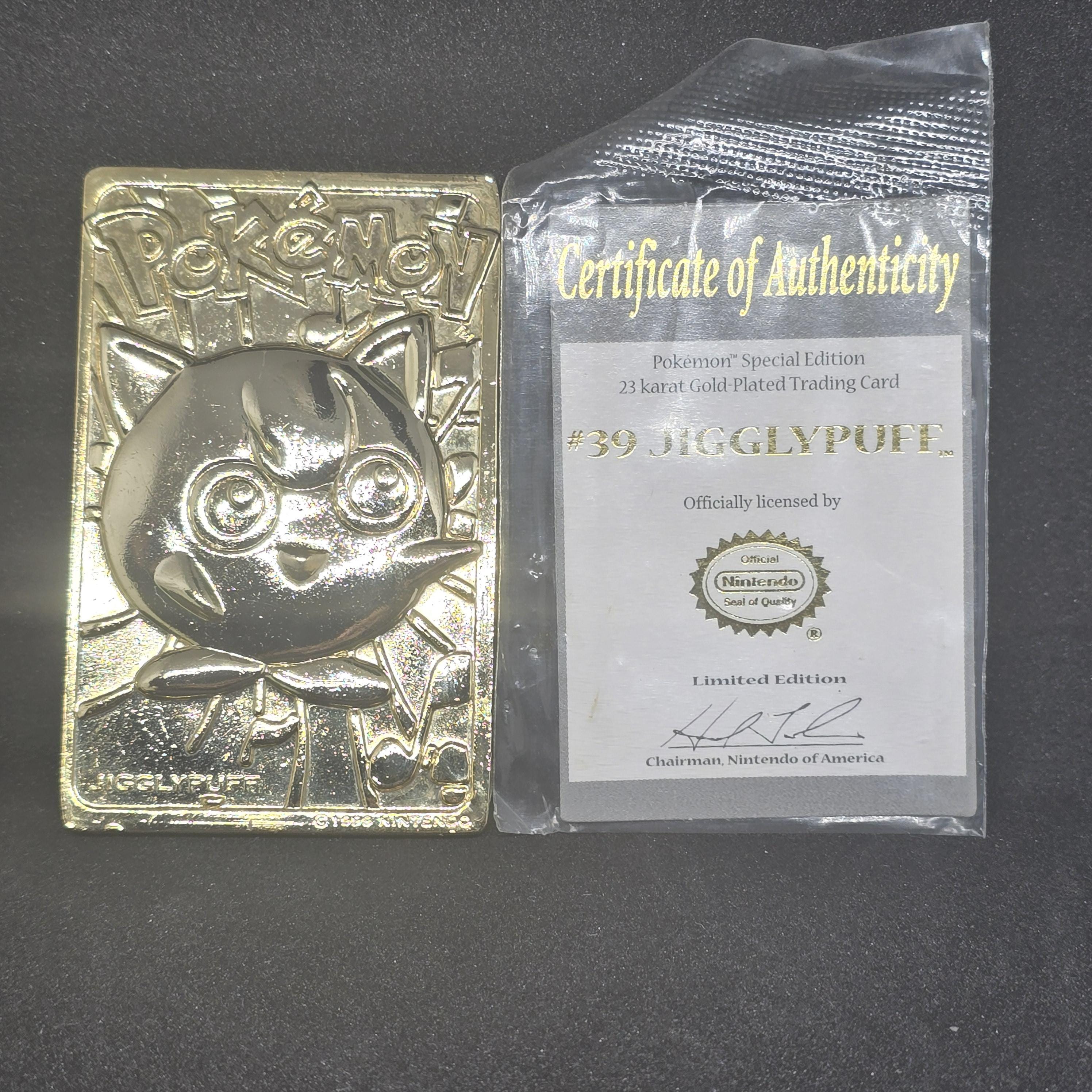 23 karat gold pokemon trading cards Pokemon 23K Gold-Plated Trading Card Limited Edition main image 1