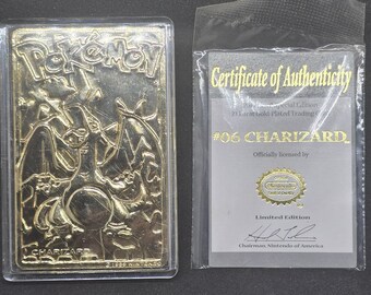 1999 Pokmon Special Edition 23k Gold Plated Trading Card With Balls and  Boxes - Etsy