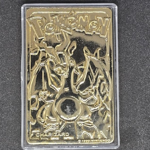 Charizard 23k Gold - Etsy