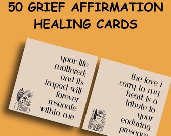 Grief Affirmation Cards Sympathy Gift Comfort Cards Solace Gift Bereavement Gift Grief stages Thanatology, Condolences Gift for Grievers