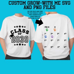 Grow With Me Bundle Svg Handprint Keepsake Varsity Last First Day Png Class of 2034 2035 2036 2037 2038 2039 2040 2041 2042 2043 2044 Svg