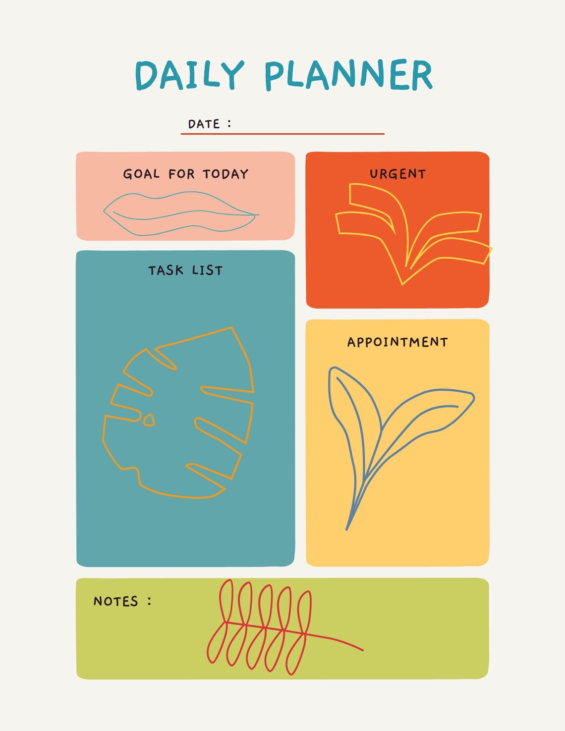 Daily Planner Printable Weekly Planner Printable Monthly - Etsy