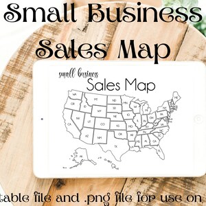 USA Sales Map, Small Business Sales Map, Etsy sales map, Sales Tracker, instant download, Procreate Sales Map, Printable Sales Tracker