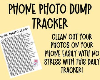 Photo Dump Digital Photo Declutter Tracker Daily Monthly Printable Declutter Your Phone Goodnotes & iPad Compatible png Organize Photos PDF