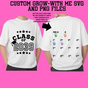 Ensemble Grandir avec moi empreinte de main SVG souvenir universitaire Dernier premier jour png Promotion de 2034 2035 2036 2037 2038 2039 2040 2041 2042 2043 2044 SVG