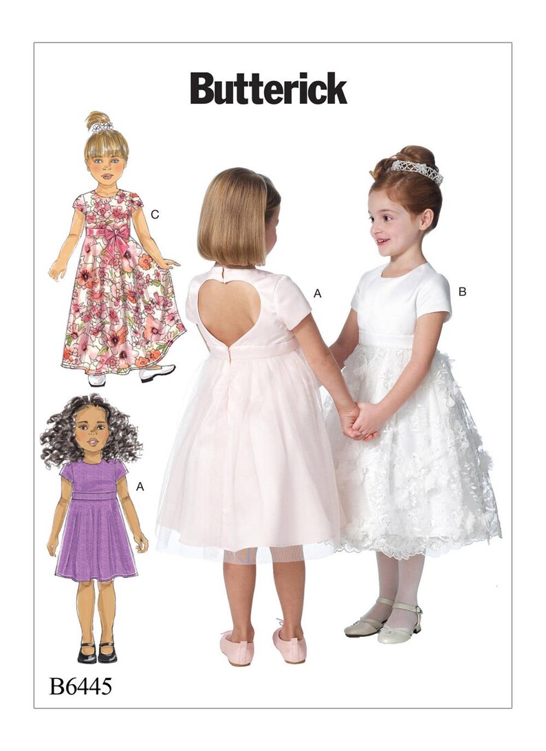 CHILD 3~6 GIRL 7~14 FLOWER GIRL~1ST COMMUNION MAKE FANCY DRESS SEWING PATTERN