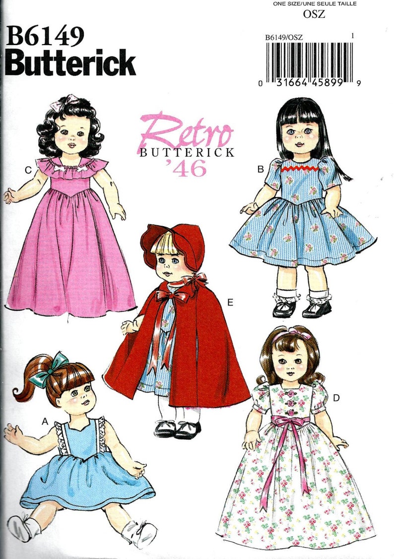 SEWING PATTERN MAKE 40S STYLE DOLL CLOTHES FITS AMERICAN GIRL MOLLY~KIT~RUTHIE