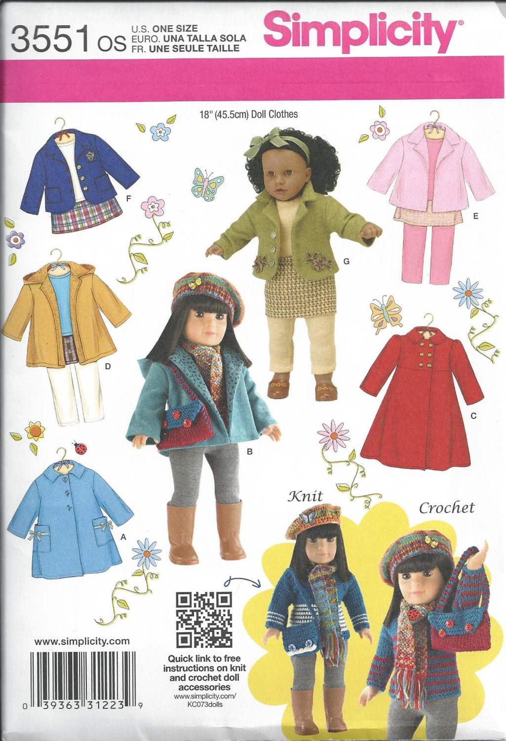 DOLL CLOTHES PATTERN Fits American Girl / Coat Jacket Etsy