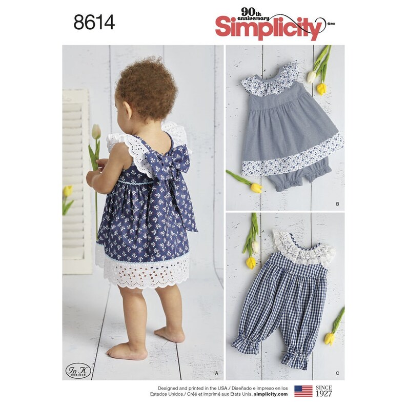BABY~TODDLER MAKE DRESS~TOP~PANTIES~BOLERO~HAT SEWING PATTERN PREEMIE~24 LBS