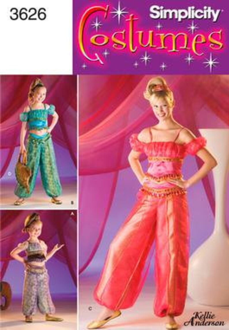 JASMINE COSTUME PATTERN / Child Disney Princess Outfit Etsy