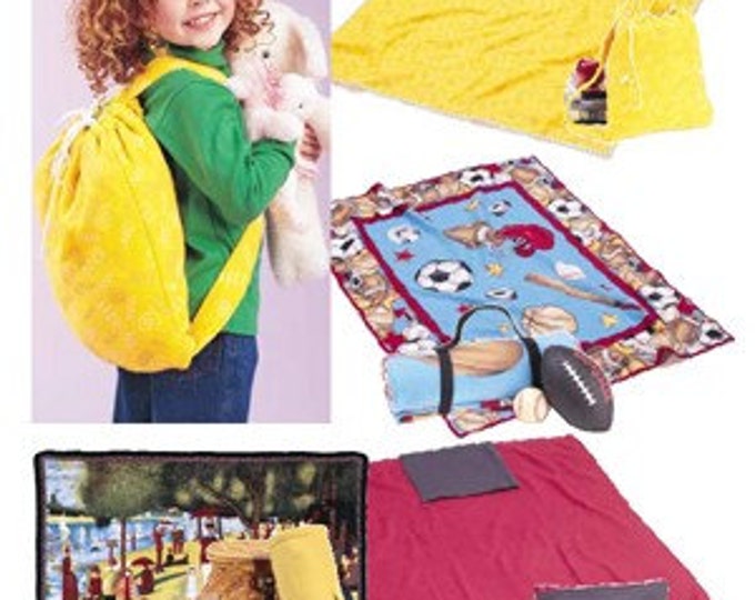 FLEECE BLANKET FOLDS INTO PILLOW SEWING PATTERN / GREAT FOR DAY CARE