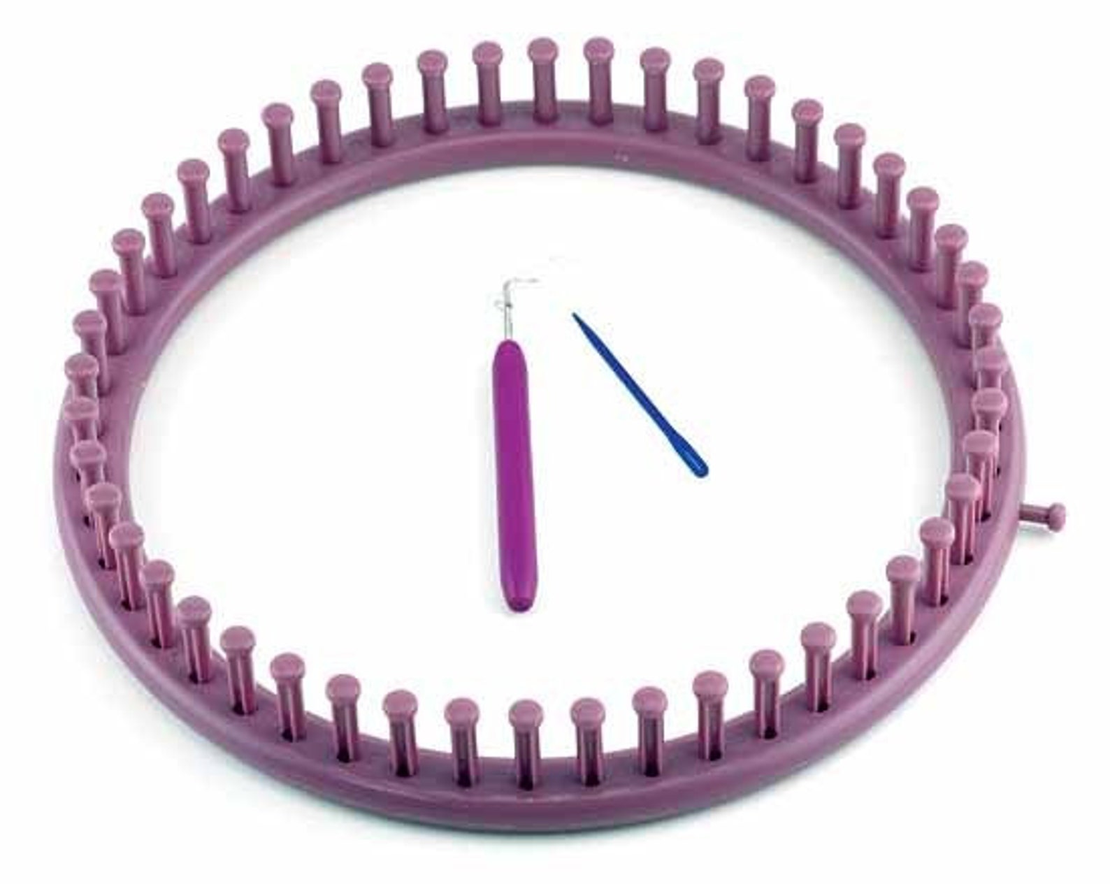 NEW KNIFTY KNITTER PURPLE ROUND LOOM / ADULT HAT LOOM / 10 Etsy