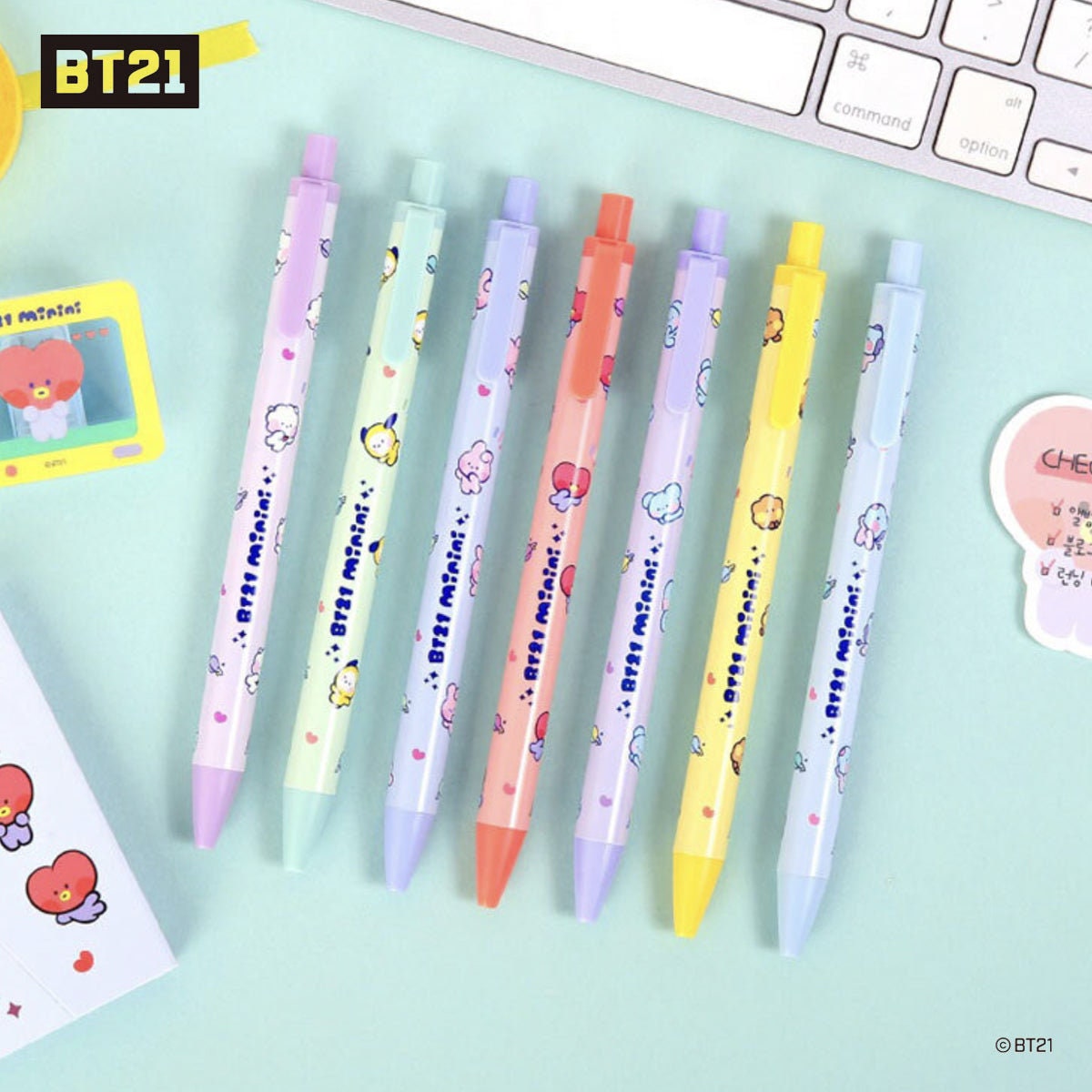 BT21 Minini Gel Ink Ball Point Pen [cooky Chimmy RJ Koya