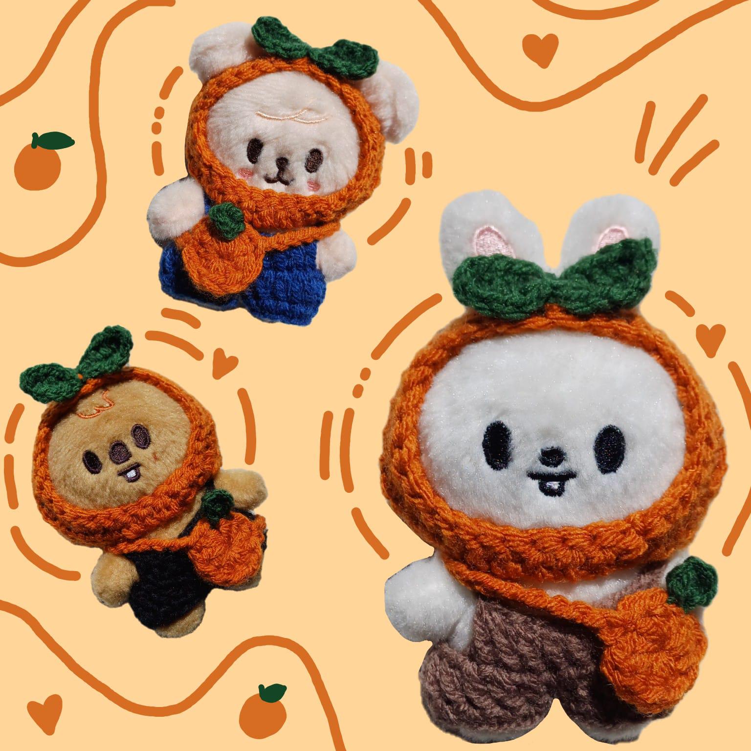 Stray Kids Skzoo Orange Handmade Hat Bag Pants Outfit Crochet