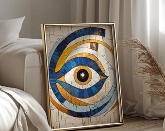 Das Auge von Anatolien – Antikes Mosaik Digitale Wandkunst