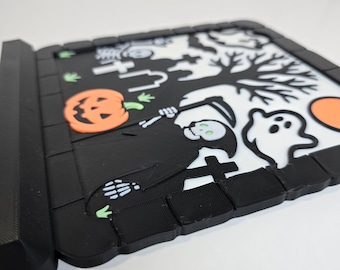 Glow-in-the-Dark Halloween Mantel Decor | Haunted House, Graveyard, or Werewolf Scene | Spooky Tabletop Halloween Decoration