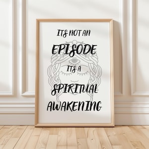 Spiritual Awakening Wall Art Print, Bohemian Decor, Meditation Artwork, Mindfulness Poster, Housewarming Gift