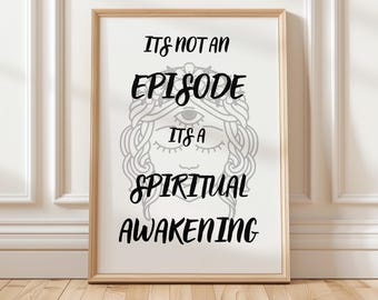 Spiritual Awakening Wall Art Print, Bohemian Decor, Meditation Artwork, Mindfulness Poster, Housewarming Gift