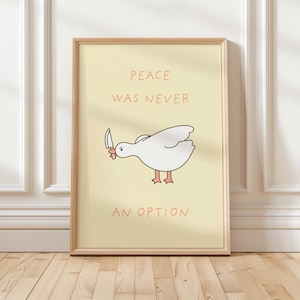 Poster In Metallo Vintage TNND 'Peace Was Never An Option' - Decorazione Da Parete Per Garage, Bar, Soggiorno - 20x30 Cm