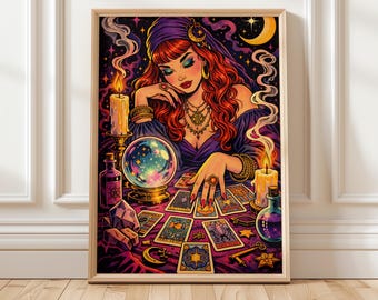 Crystal Ball Psychic Poster Trust Your Intuition Wall Art | Celestial Spiritual Decor | Mystical Awakening Print | Inner Wisdom Artwork