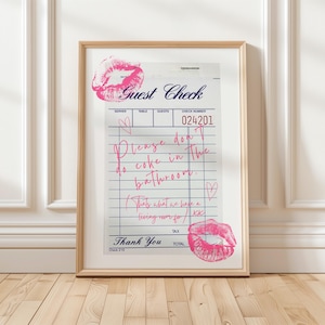 Funny Bathroom Poster: Guest Check - Please Don't Do Coke Wall Art