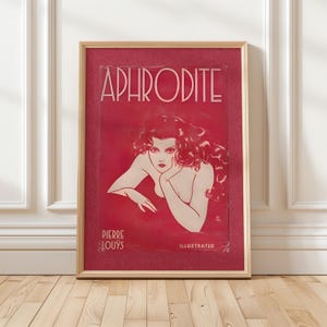 Vintage Aphrodite Poster – Greek Goddess of Love Wall Art, Retro Rolled Print, Classical Mythology Decor
