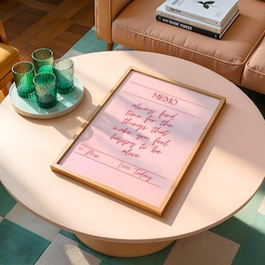 Minimalist motivational art suitable for home or workspace decor.