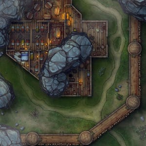 Fort Battlemap, Dnd Map, Forest, Outpost, Castle, D&D, Battle Map ...