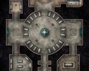 Crypt Battlemap, DnD Map, Mausoleum, D&D, Battlemap, Dungeons and Dragons, 5e, Roll20, Map for miniatures, Digital Map, Gridded Map