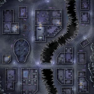 Underdark City Battlemap, Dnd Map, Town, City Streets, D&D, Battle Map ...