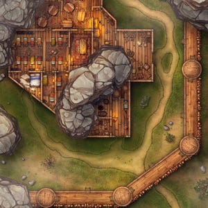 Fort Babies Map, D&D Karte, Burg, D&D, Außenposten, Burg, D&D, Tabletop, Karte für Miniaturen, Roll20, Fantasy Karte, Digitale Karte