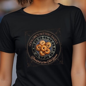 Geraldine&#39;s Buttery Bagels T-Shirt Bookish shirt, zodiac academy, romantasy, ZA merch, batty Betty, a.s.s club, digital download, battyBetty