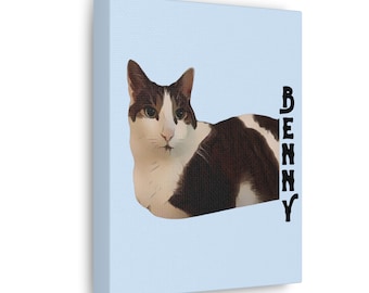 Custom Pet portrait gallery wrap canvas gift for dog lover cat lover personalized pet portrait memorial dog mom gift animal lover painting