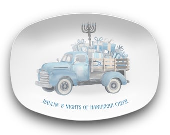 Custom Hanukkah Latke Platter Personalized Serving Plate for hanukkah gift Holiday Tableware for hanukkah dish dinnerware