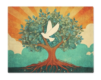 Shabbat Challah cover Etz Chaim shabbat gift for home bread cover placemat art tree of life challah cover Tree of Life Judaica gift decor