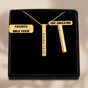 Christian Necklace Jewelry for Women, Christian Custom Bible Verse Necklace Gifts Bible Quote Dainty Birthday Gift For Woman