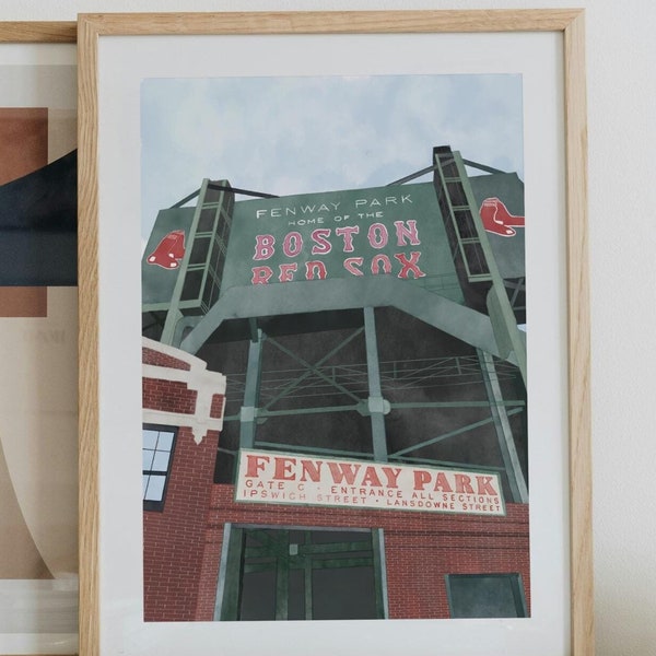 Fenway Park Art Print| Boston Red Sox | Decor | Multiple Print Sizes