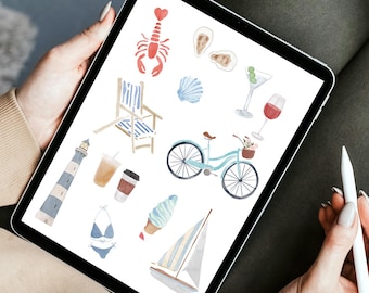 Cape Cod Watercolor Illustrations | Digital Download