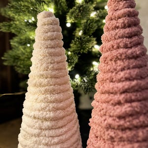 Chenille Christmas Tree, Christmas Decor, Soft Textures Holiday Decor, Tall Tree