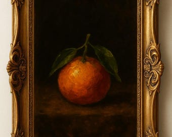 Orange Stillleben Kunstdruck - Stimmungsvolle Küche Deko (Digitaler Download)