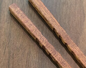 Exotic Wood Chopsticks - Sapele Mahogany Wood for Sushi, Japanese food