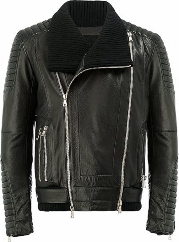 まさページ　ラムスキン 本革 レザー ブラック ボンバー フライト メンズトレンドのブラックスリムフィットモトダブルライダー