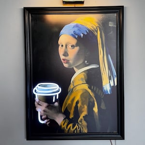 Neonmalerei Kunst | Leuchtreklame Schlafzimmer | Pop Kultur Kunst | Leuchtreklame Kunst | Pop Art Leuchtreklame | Moderne Wandkunst | Leinwand Kunst
