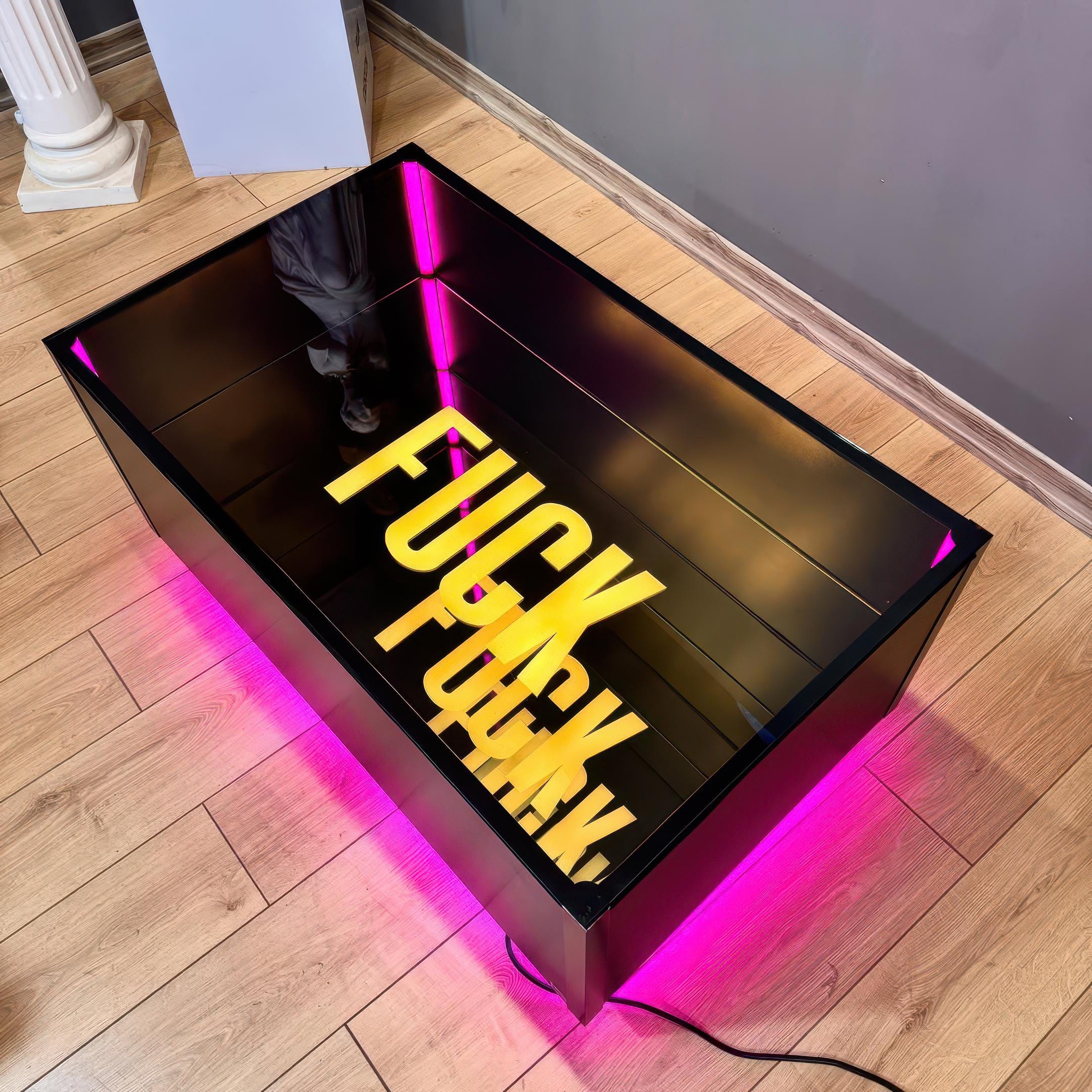 Infinity mirror coffee table - Etsy 日本