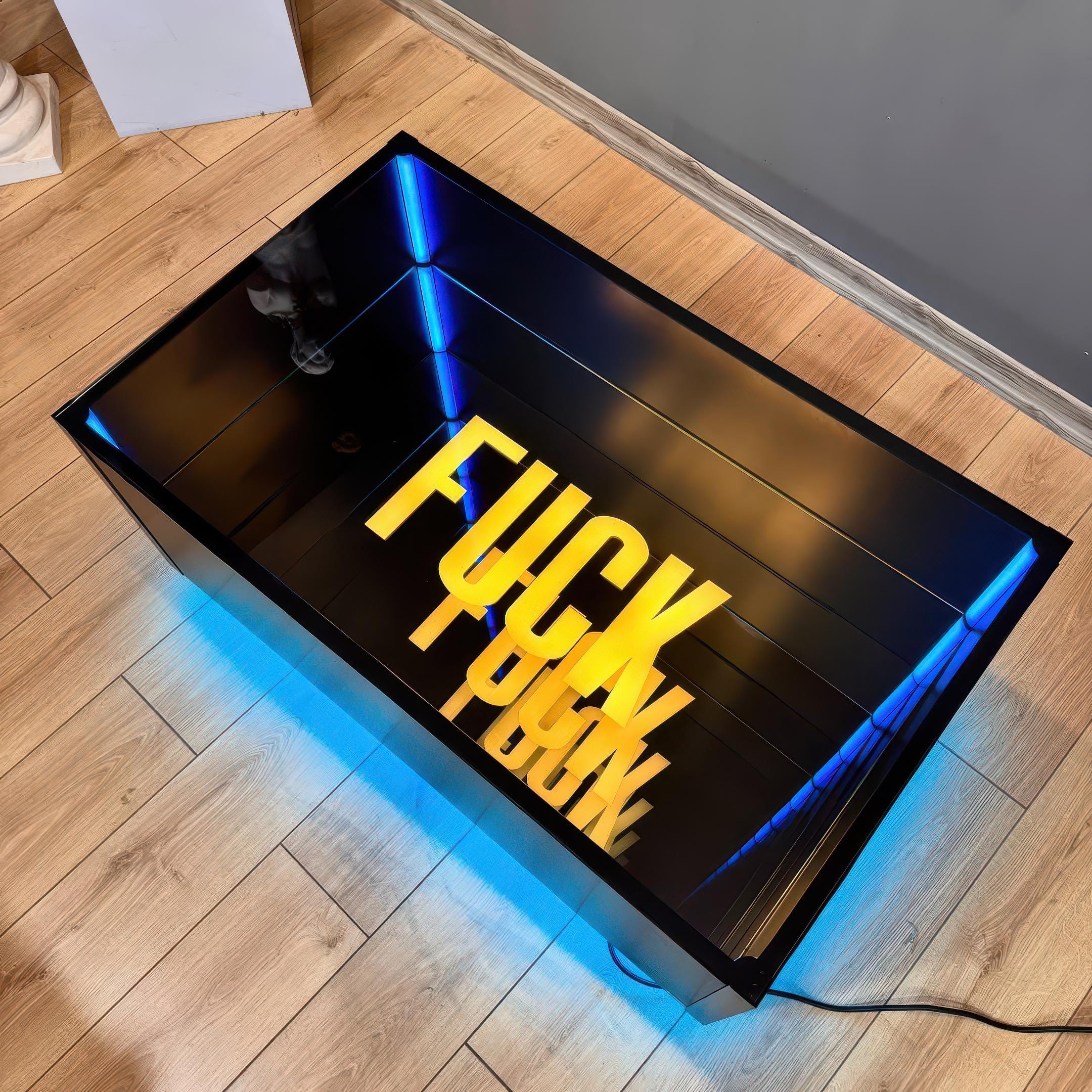 Endless Table Custom Infinity Table | Infinity Mirror Table | Neon Table | Glowing ...