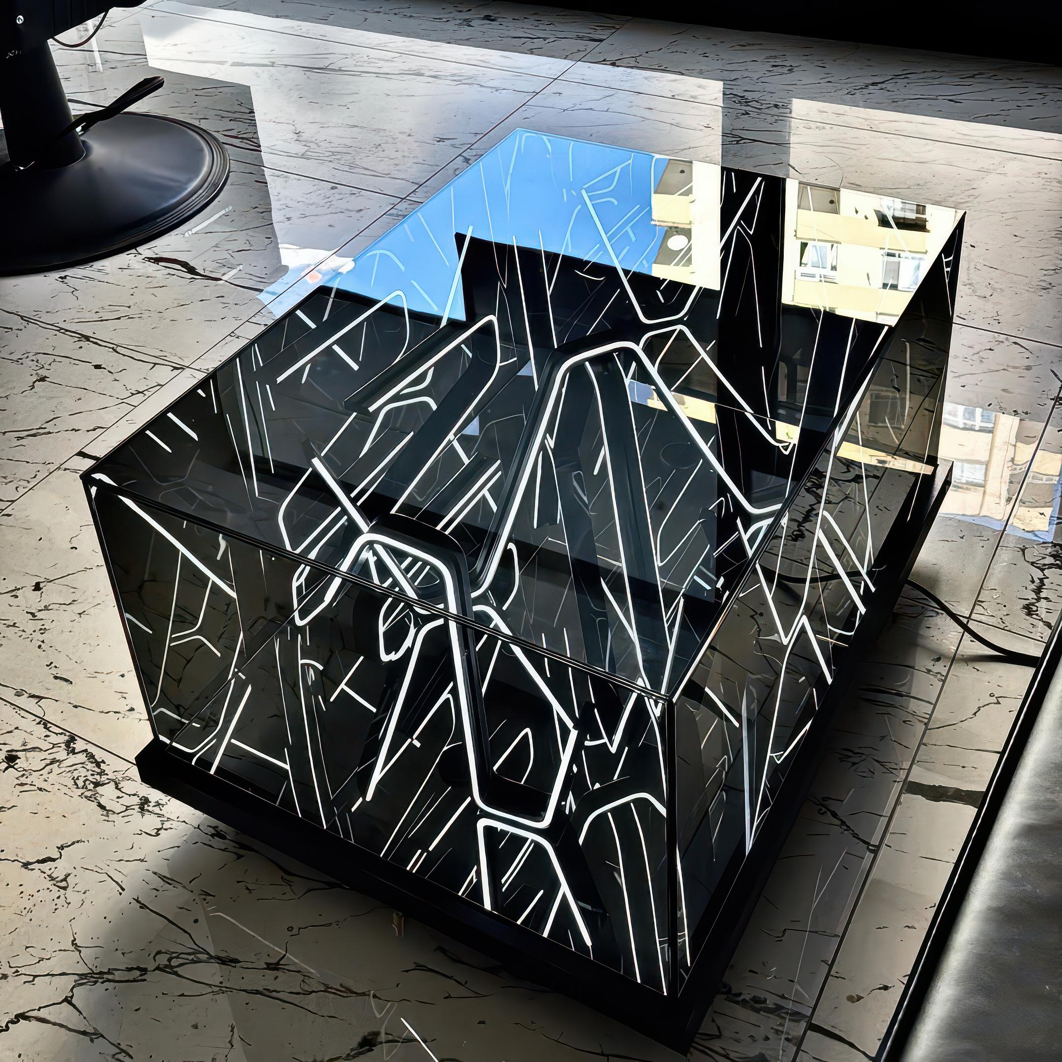 Infinity mirror coffee table - Etsy 日本